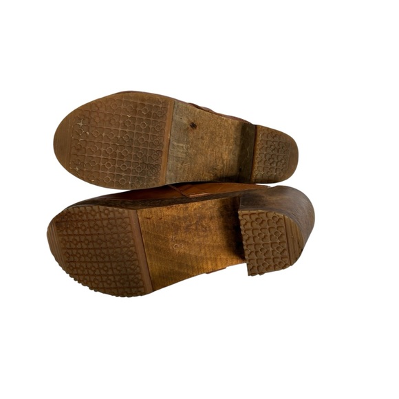 Sandgrens Cognac Leather Clogs Open Back Clogs Size 37 - Picture 7 of 10
